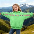 thumbnail image 2 of Ulanda I Love You This Much Kids Hoodies Teens Girls Boys Valentine's Day Cute Graphic Sweatshirt Letter Prints Hoodies Gift (Green, 3-4 Years), 2 of 6