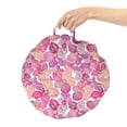 thumbnail image 2 of Floral Round Floor Cushion with Handle, Botanical Theme Colorful Flowers Ornaments Along Watercolor Inspired Painting, Pillow for Living Room & Dorms, 18" Round, Pink and Fuchsia, by Ambesonne, 2 of 4