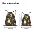thumbnail image 2 of Fuzoiu Gnome Insect Frog Print Drawstring Backpack for Gym, Travel, Yoga,Sports Sackpack String Bag for Women Men-Medium, 2 of 6