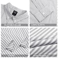 thumbnail image 6 of GENTS BLISS Men Dress Shirts Long Sleeve Stripe Shirts for Men Casual Business Button Down Men Shirts, 6 of 7