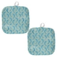 thumbnail image 1 of Rising Fish Blue Lagoon All Over Pot Holder (Set of 2), 1 of 2