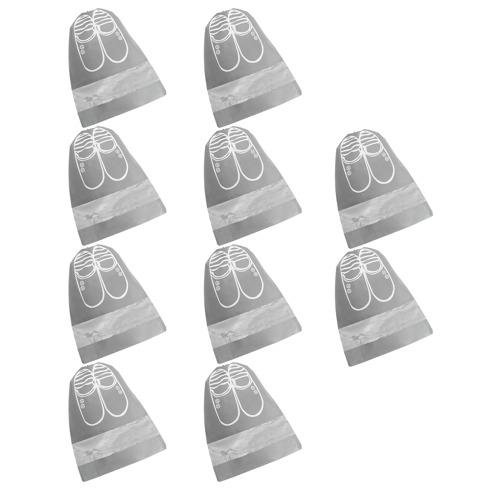 HONMEET 10-Pack Travel Shoe Bags, Breathable Non-Woven Portable Storage Pouches for Luggage, Shoes, and Travel Essentials