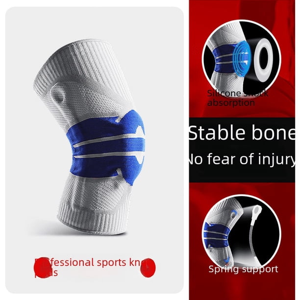 Funda protectora de silicona para rodillas, para fitness, correr, montar a caballo, tejida, cálida, para deportes