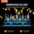 thumbnail image 2 of Expositor VEVOR para botellas de licor con iluminación LED, 3 niveles, 1 m, acrílico, 2 of 9