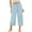 Light Blue, variant on DDAPJ pyju Capri Pants for Women Cotton Linen Casual Summer Culottes Pants High Waisted Drawstring Lounge Beach Capris with Pockets on Clearance Army Green XXL