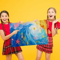 AURARMLET 4pcs Trifold Display Boards White Corrugated Paper for Professional Presentations in School Projects