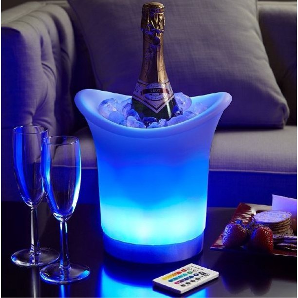 SOUTH BEACH Bluetooth Wireless Ice Bucket Speaker w/ Color Changing LED Lamp