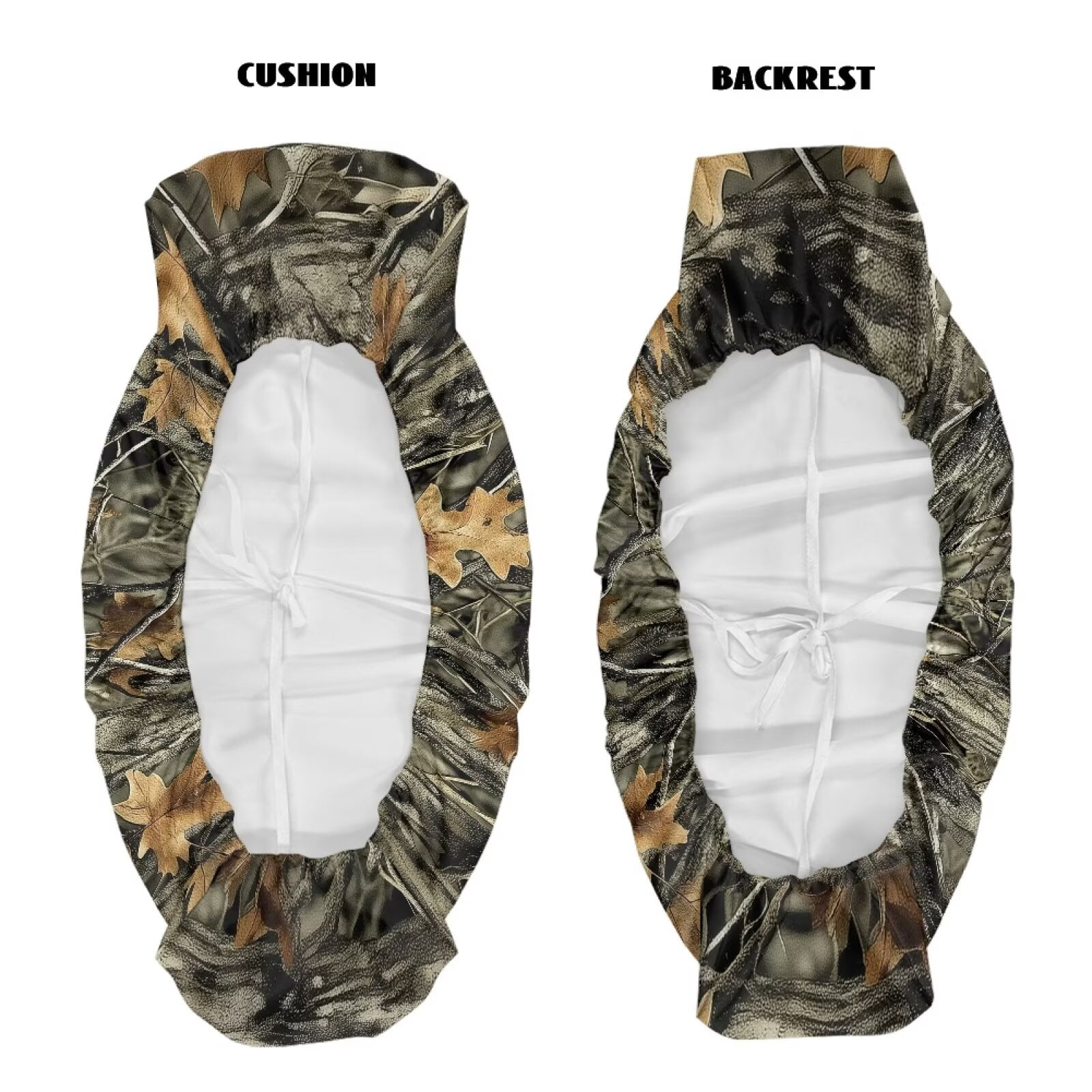 XYZCANDO Brown Camo Forest UTV Seat Covers for Kawasaki Mule 3010 2 Pieces UTV Seats Cover Accessory Part Mule Accessory Parts Replacement Bench Seat Covers Full Protection