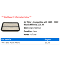 thumbnail image 2 of Air Filter - Compatible with 1995 - 2002 Mazda Millenia 2.3L V6 1996 1997 1998 1999 2000 2001, 2 of 2