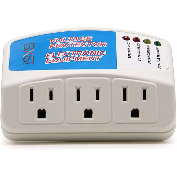BSEED Surge Protector, 3 Outlet Plug for Home Appliance Multi Function Plug With Protection Wall Mount Power Suppressor for TV/PC/Refrigerator 120V 1400W 1 PACK