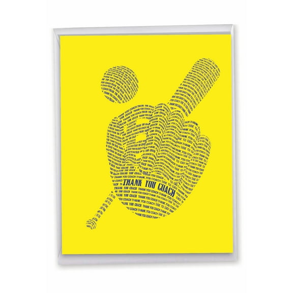 1 Jumbo Funny Thank You Graduation Greeting Card (8.5 x 11 Inch) - Baseball Mitt Thank You J3124TYG-US