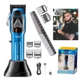 thumbnail image 2 of Kemei KM-1763 - Cortadora de pelo de 9000 rpm (10 W, potente cortadora de pelo de peluquería, carcasa de metal, ajustable, cortadora eléctrica para hombres, 2 of 8