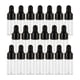 thumbnail image 1 of 20x cuentagotas de vidrio transparente con cuentagotas de vidrio de viaje de tintura Viales para aceites esenciales , Negro 3ml Negro Blanco 3ml Sunnimix Frascos cuentagotas, 1 of 7