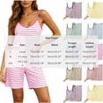 thumbnail image 4 of SROBPTY Womens Pajama Set Print Crew Neck Sleeveless Tops Sleepwear Shorts, 4 of 5