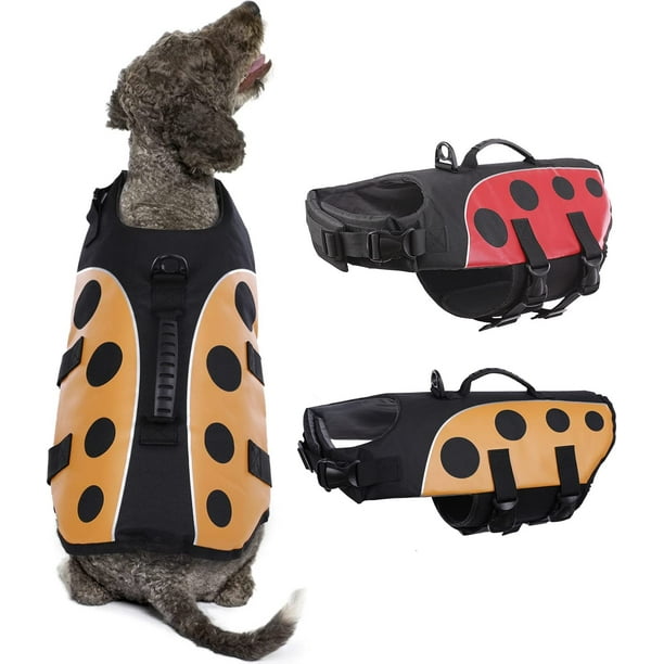 QWZNDZGR Dog Life Jacket Safety Swimming Vests, Adjustable Puppy Pool