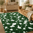 thumbnail image 5 of HOISUN 5x7 ft Soft Shag Area Rug for Bedroom Living Room, Fluffy Plush Non-Slip Carpet, Leaf Green, 5 of 9