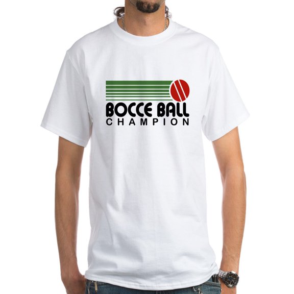 CafePress - Bocce Ball Champion White T-Shirt - Men's Classic T-Shirts