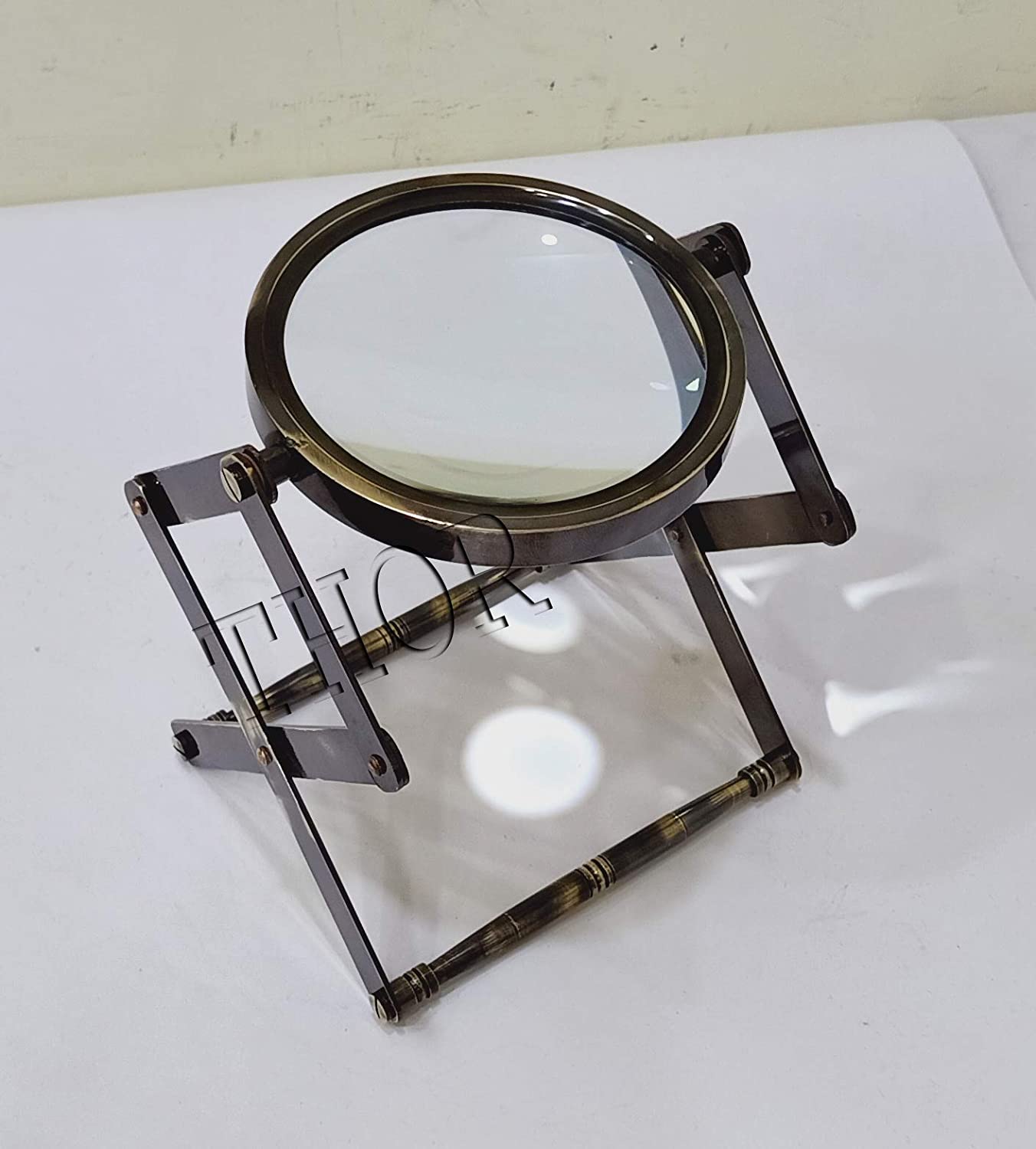 Nautical Brass Magnifier Two Ton Finish Magnifying Glass Best Gift 3 Inch
