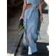 thumbnail image 4 of Vestido vaquero de mujer, vestido de fiesta largo con aberturas y cintura alta a la moda, vestido maxi sexy sin mangas con cuello alto y abertura en el muslo, 4 of 4