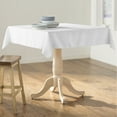 thumbnail image 2 of LA Linen Polyester Poplin Square Tablecloth, 52 by 52-Inch, White, 2 of 2