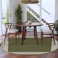 thumbnail image 4 of Olive Green Greek Key Large Area Rugs for Bedroom Living Room, Soft Non Slip Carpet Bedside Rug, Geometric Greece Ancient Farmhouse Geo Round Floor Cover Kitchen Accent Rug 5' for Dining Room/Office, 4 of 9
