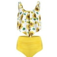 thumbnail image 2 of Soidarity Traje de baño de mujer acolchado Falbala ropa de playa traje de baño portátil de cintura alta para el verano Traje de baño No.10 L, 2 of 4