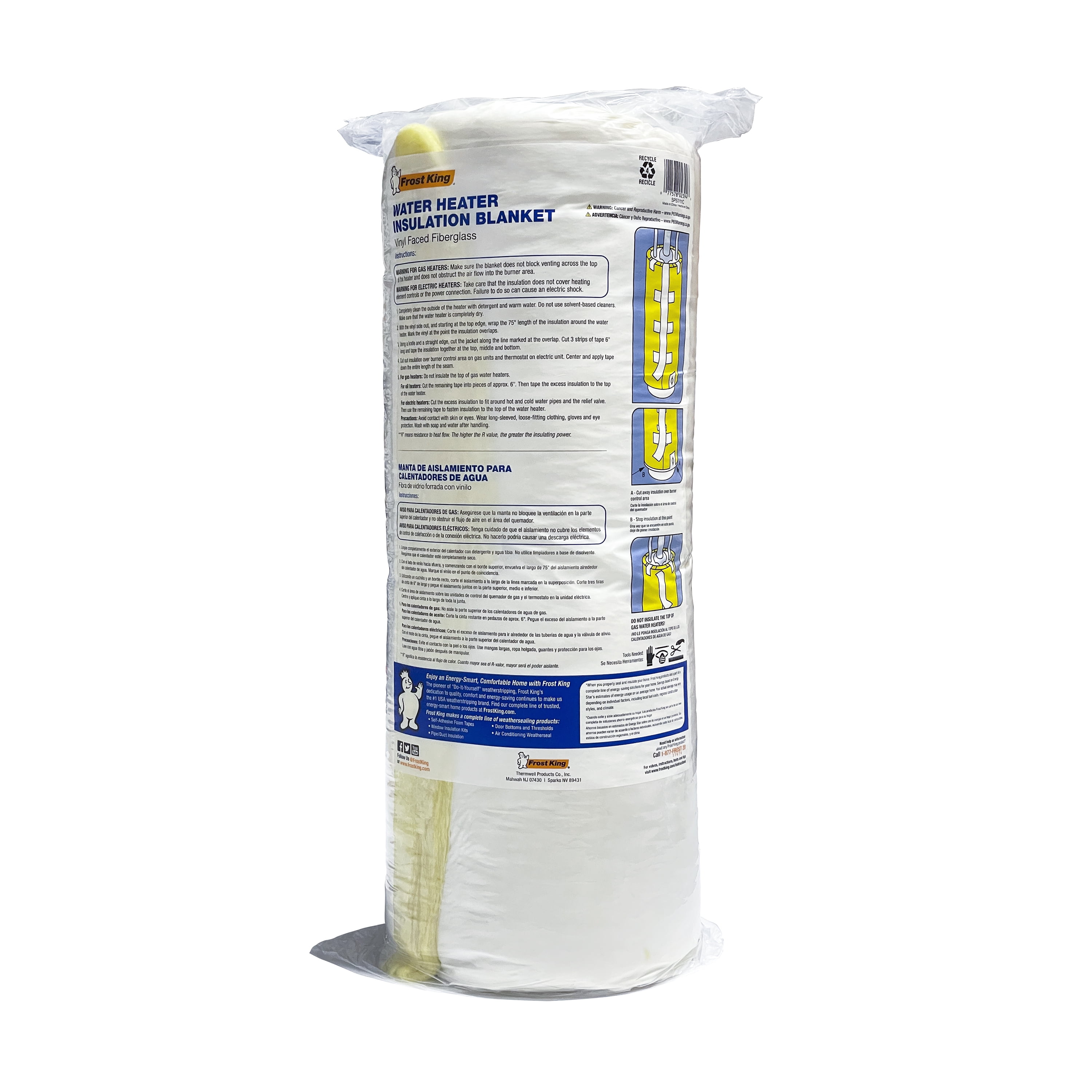 FROST KING SP57/5 Water Heater Insulation Blanket R5 48x75x1.5