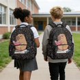 thumbnail image 4 of DISNIMO School Backpack for Kids 17 Inch Capybara Printed Lightweight Bookbag Large Capacity Backpack with Adjustable Strap & Multiple Pockets for Elementary School Students, 4 of 7