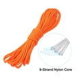 thumbnail image 3 of Cuerda de guía de camping Uxcell Reflectante de Paracord de 4 mm de nylon, cuerda de tienda de 8 metros en color naranja, 3 of 6