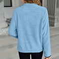 thumbnail image 6 of Womens Quarter Zip Pullover Sherpa Fleece Sweatshirt Oversized Zip Up Half Zip Seater Cozy Fuzzy Outerwear Pocket, 6 of 6
