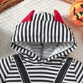 thumbnail image 5 of GYRATEDREAM Newborn Baby Bat Costume Halloween Cosplay Cloak Romper with Wings Ears Hoodie My First Halloween Outfit for Boy Girl 0-24 Months, 5 of 10