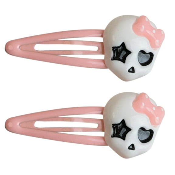 UNTERING Hairpin Punk Hair Clip for Hot Girls Cartoon Skull Shape Hair Barrettes Color Hair Barrettes for Girls Ponytail Bangs