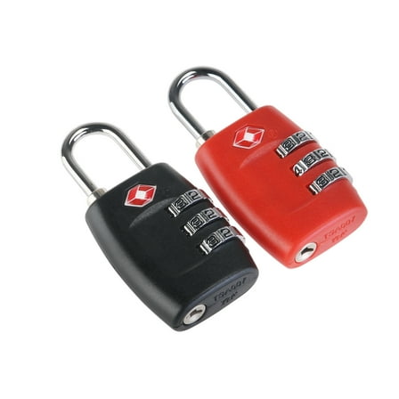 LABSERRON 2Pcs Tsa Padlock Zinc Alloy Red TSA Approved Combination Lock for Luggage Suitcase