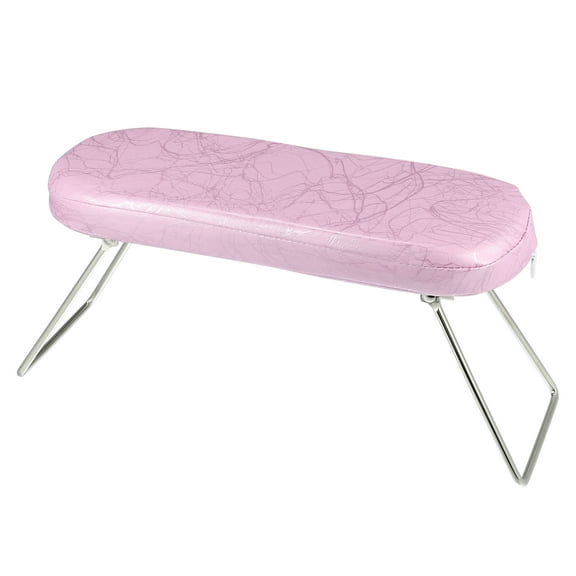Unique Bargains Professional Nail Arm Rest Soft Leather Nail Art Hand Pillow Cushion Pink