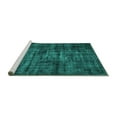 thumbnail image 2 of Ahgly Company Machine Washable Indoor Square Persian Turquoise Blue Bohemian Area Rugs, 4' Square, 2 of 4