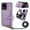 Purple, variant on for Samsung Galaxy S20 Ultra Wallet Case, Crossbody Phone Purse with Card Holder for Women, Zipper PU Leather Carrying Cover Gift with Shoulder Strap Kickstand Anti-drop for S20 Ultra - Black