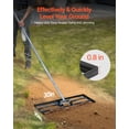 thumbnail image 2 of VEVOR 10x30in Lawn Leveling Rake Heavy Duty 83.9in Adjustable Handle for Yard & Garden, 2 of 9