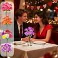 thumbnail image 2 of Vacemry à Moins de 5$ 4 Pcs Fausses Roses à 7 Têtes, Bouquet Artificiel de Roses Rouges, Fleurs Réalistes Simulées à 7 Têtes pour Décoration de la Saint-Valentin, Sans Entretien Roses Décoratives, 2 of 9