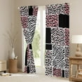 thumbnail image 3 of jejeloiu Pink White Black Curtains Pack of 2 (42x84 Each),Leopard Cheetah Pattern Curtains Blackout,Wild Zebra Print Bedroom Curtains For Teens,Breathable Home Decor, 3 of 6