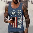 thumbnail image 2 of Vamuko America 250 Tanks for Men Graphic American Flag 1776 Shirts We the Peaple Sleeveless Printed Shirt 4th Of July Oversized Tees Royal Blue M, 2 of 5