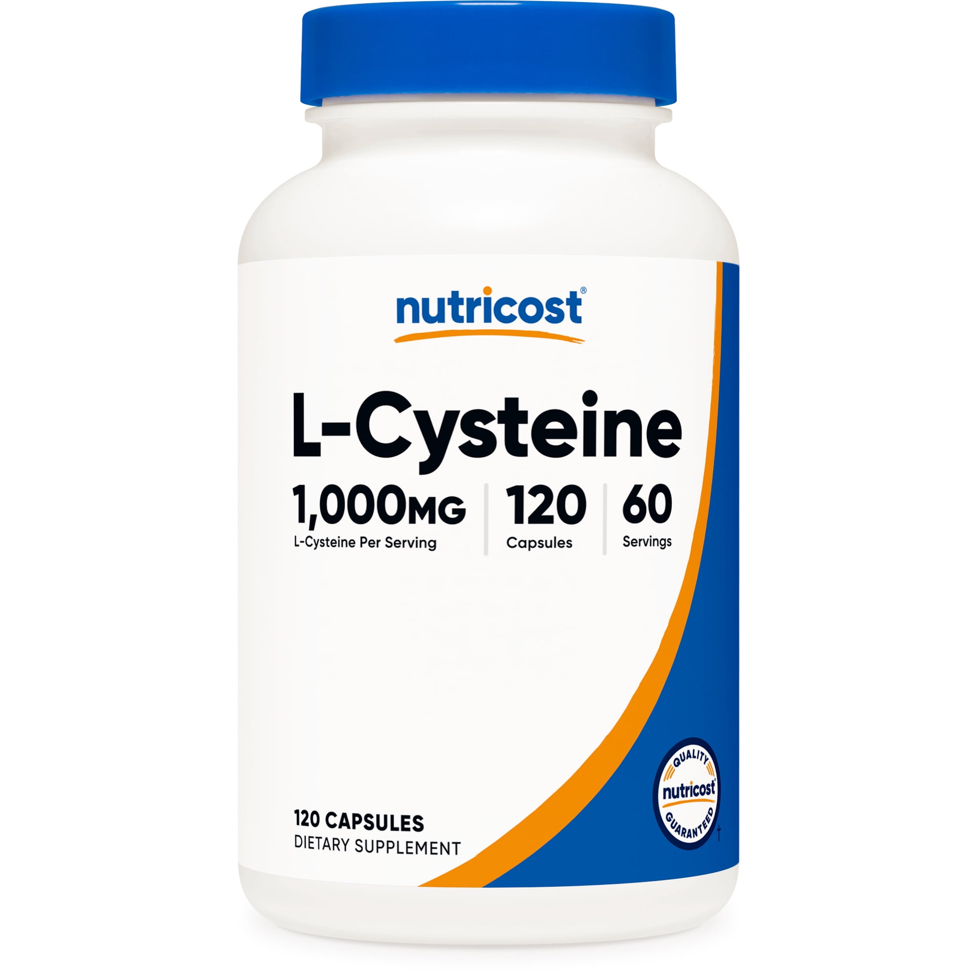 Nutricost L-Cysteine 120 Capsules, 1,000mg L-Cysteine Per Serving - GMO Free, Gluten Free