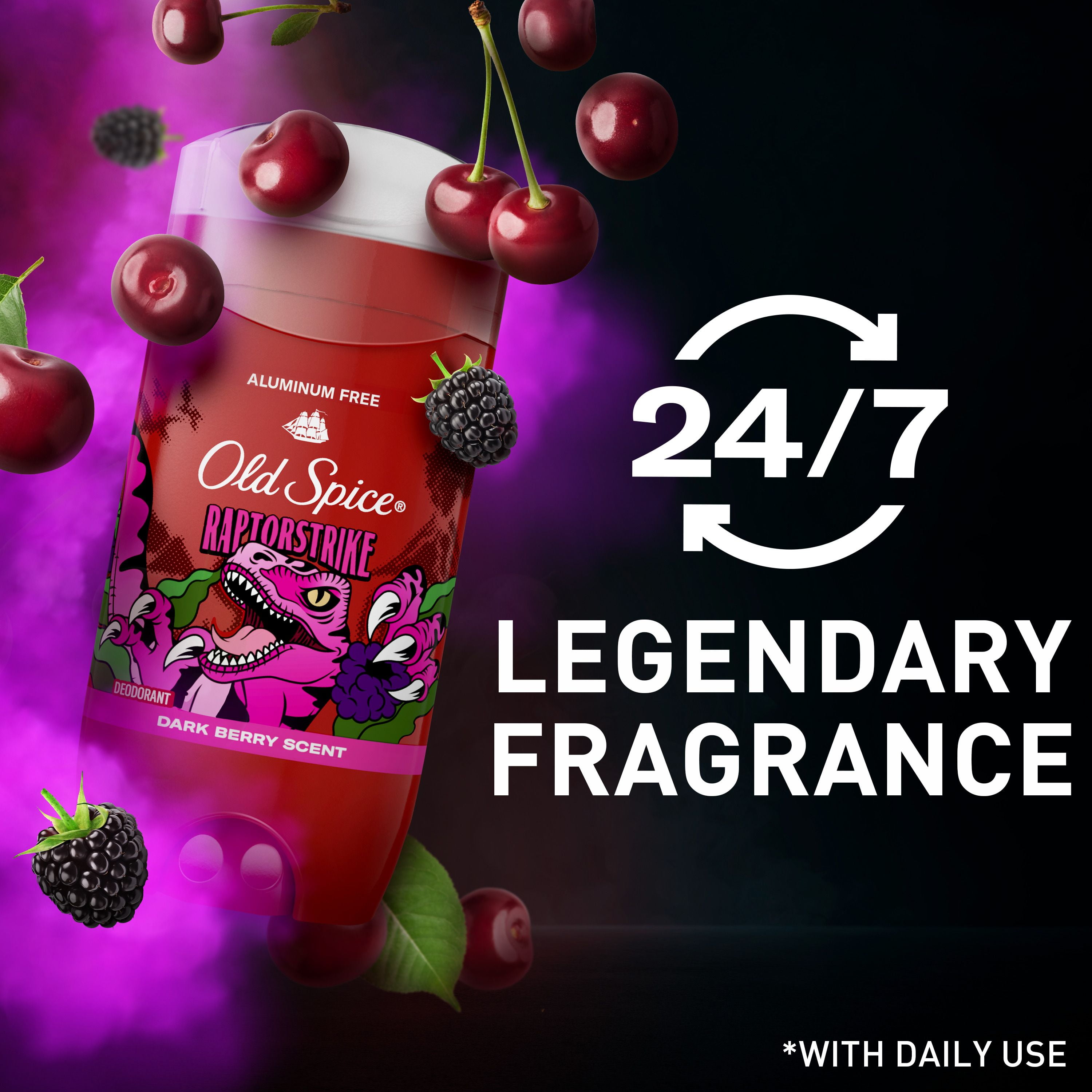 Old Spice Aluminum Free Deodorant for Men, Raptorstrike, 48 Hr. Protection, 85G