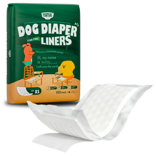 Forros desechables para pañales para perros, almohadillas PAWPANG, 100 unidades