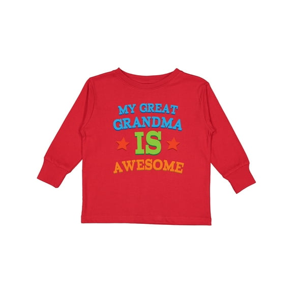 Inktastic My Great Grandma Is Awesome Boys or Girls Long Sleeve Toddler T-Shirt