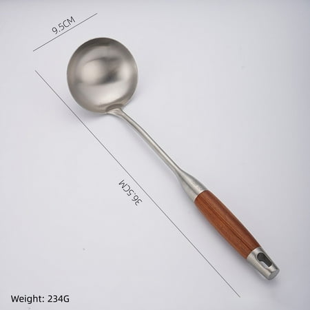 

Ruibeauty 304Stainless Steel Wok Spatula Wood Handle Cooking Shovel Ladle Kitchen Utensils