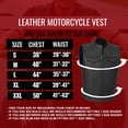 thumbnail image 5 of SOA Men's Leather Armor Motorcycle Vest - 100% Genuine Cowhide Biker Black 3XL, 5 of 10