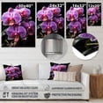 thumbnail image 4 of Designart "violet Flowers Mystic Orchids" Floral Metal Art Living Room, 4 of 5
