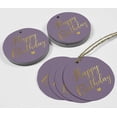 thumbnail image 4 of Inkdotpot Gold Foil Paper Hang Tag Happy Birthday Favor Tag 50 Piece, 4 of 7