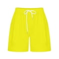 thumbnail image 3 of Birdeem Womens Solid Casual Loose Pockets Drawstring Short Pants, 3 of 12