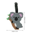 thumbnail image 2 of Unique Bargains 1 Pc Koala Luggage Tag for Travelling Gray Black, 2 of 5